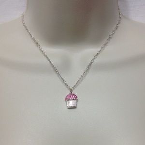 Accessories - Silver necklace w/ cupcake charm Accessories - Silver necklace w/ cupcake charm